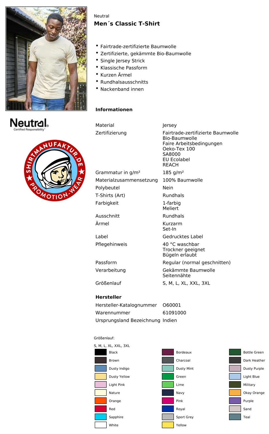 Neutral Mens Classic T-Shirt