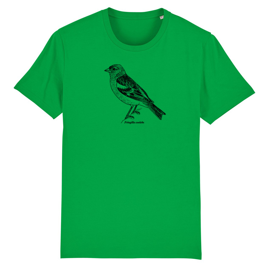 Buchfink, fresh green organic BirdShirt