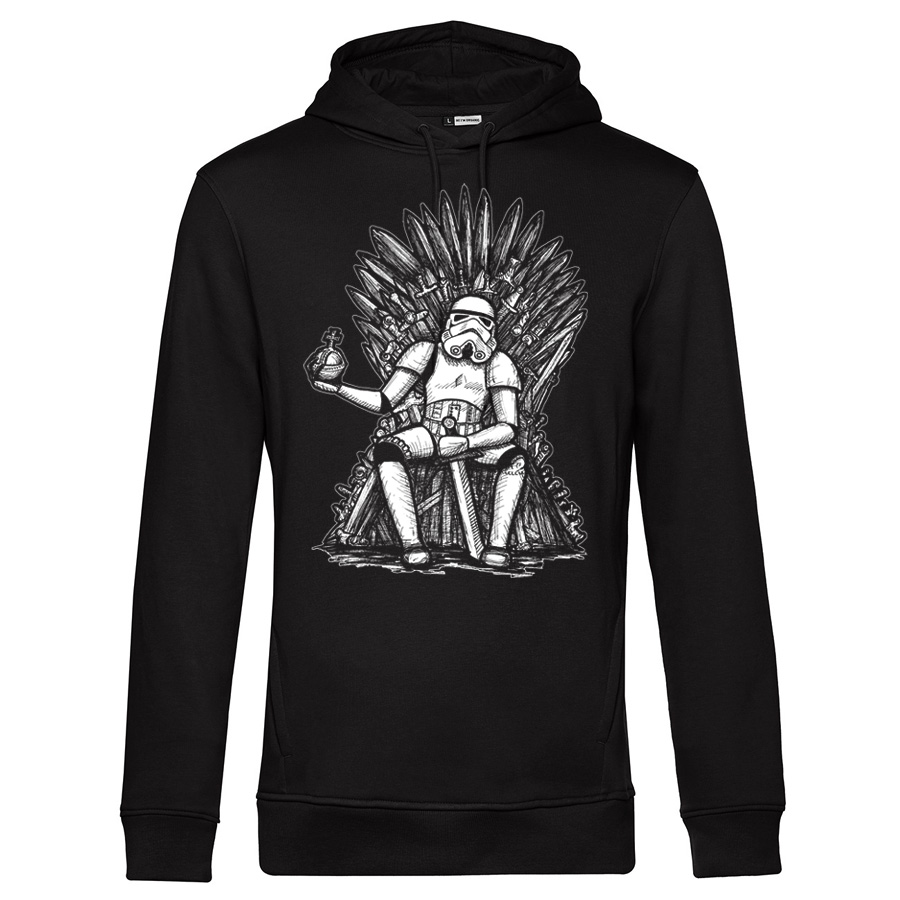Storm Of Thrones, schwarzer Kapuzensweater mit Siebdruck, Demidow