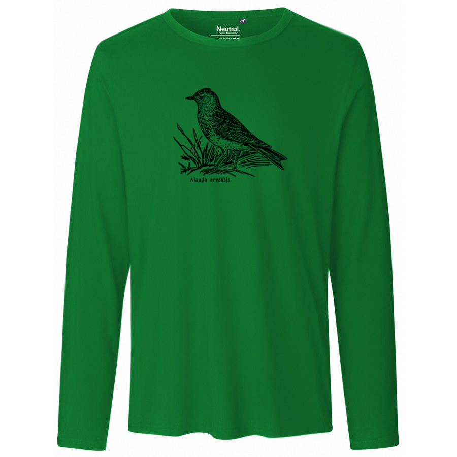 Feldlerche, Vogel-Langarmshirt, grün