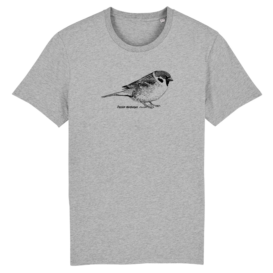 Eurasian Tree Sparrow, FairWear T-Shirt, heather grey