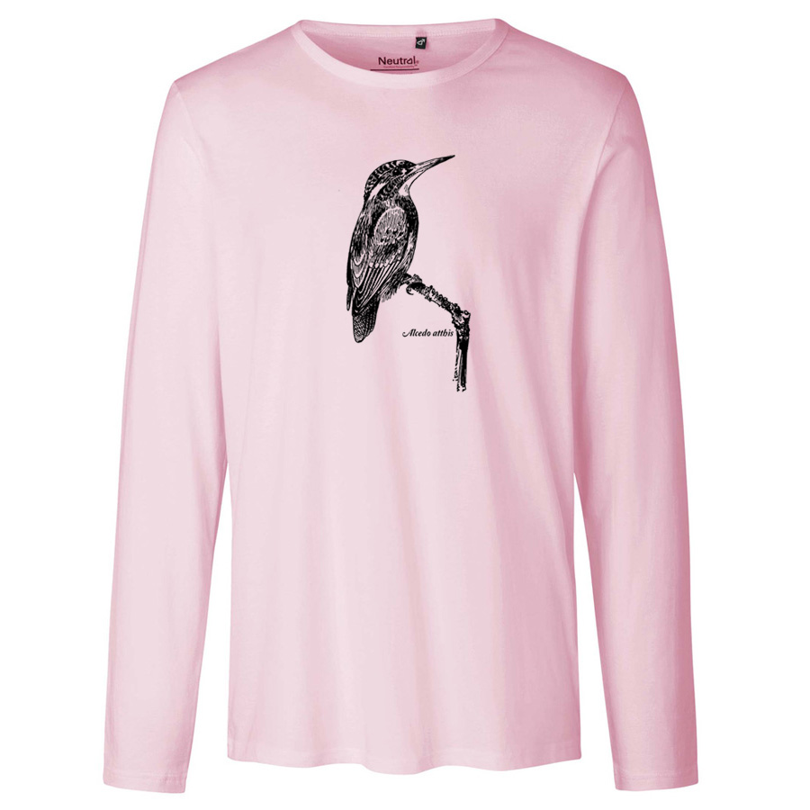 Eisvogel, Langarmshirt aus Bio-Baumwolle, light pink