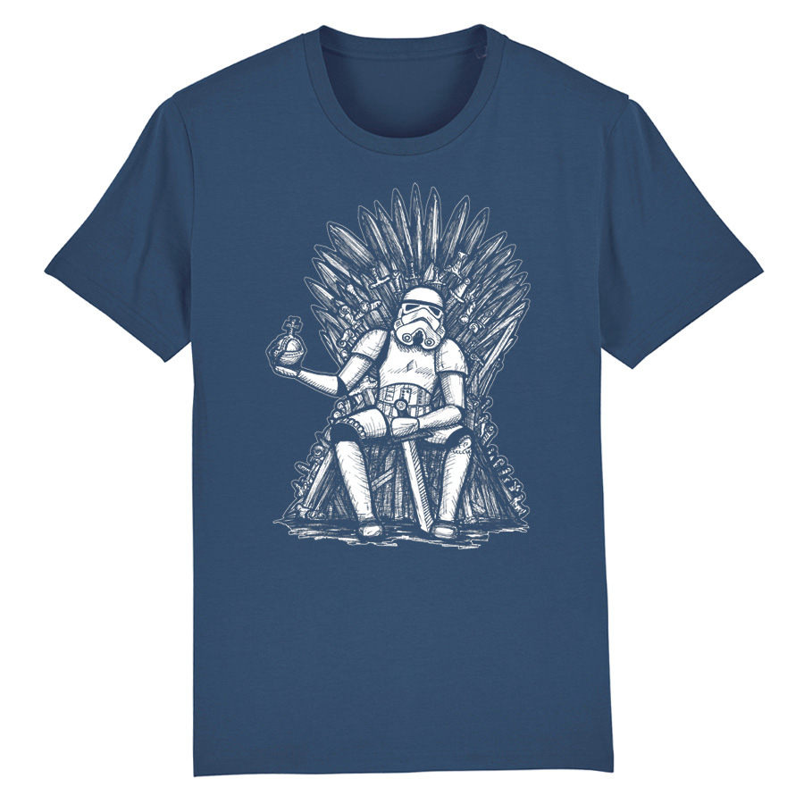 Storm Of Thrones, denim blue T-Shirt by Olga Demidow