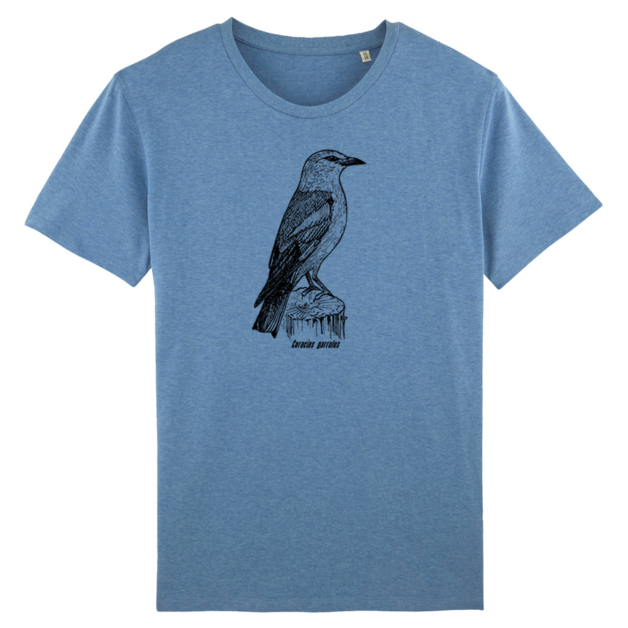 European Roller BirdShirt, mid heather blue