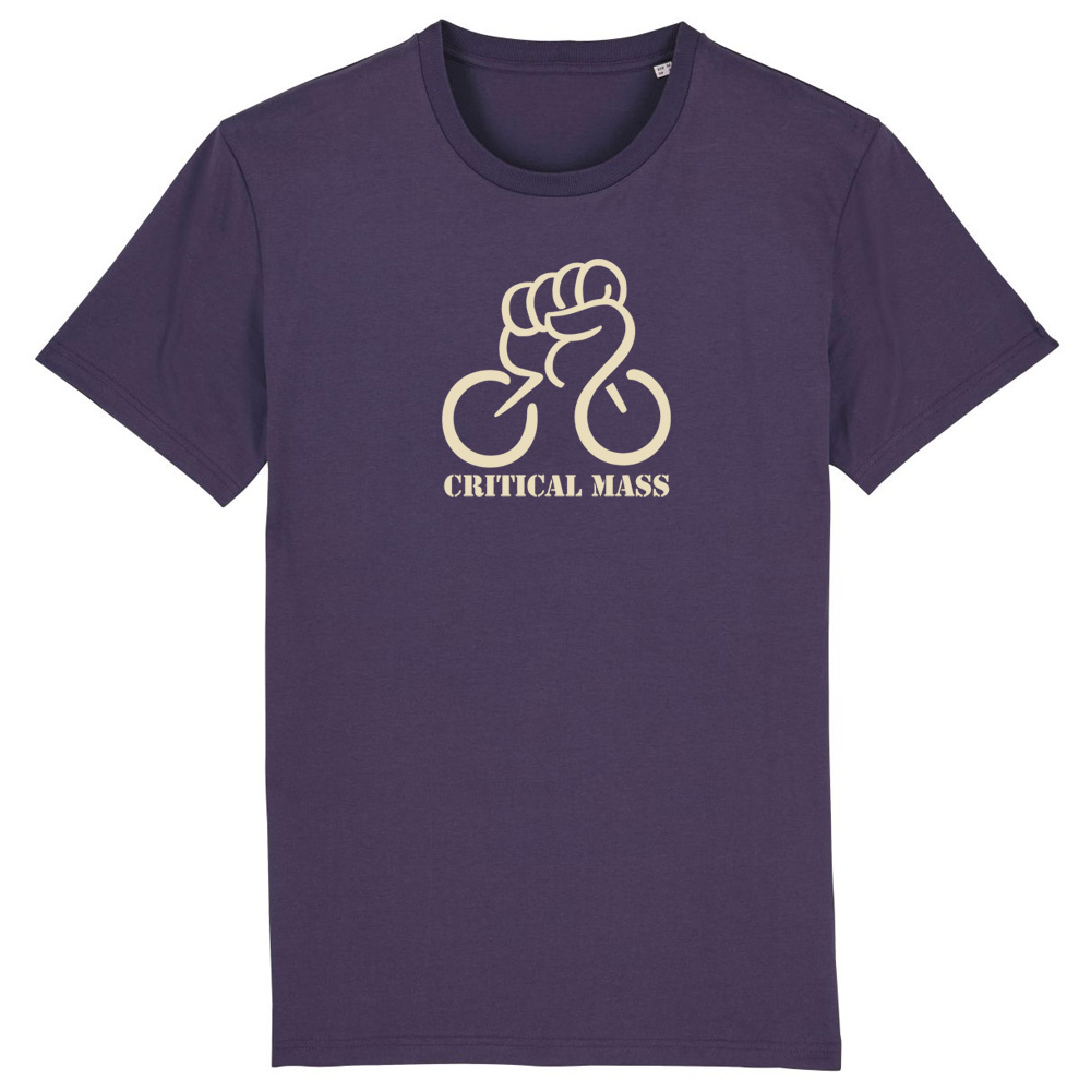 Critical Mass, plum T-Shirt, Screen Print