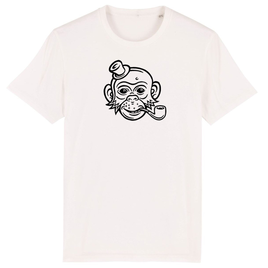 Dirk Bonsma: MONKEY, offwhite organic T-Shirt