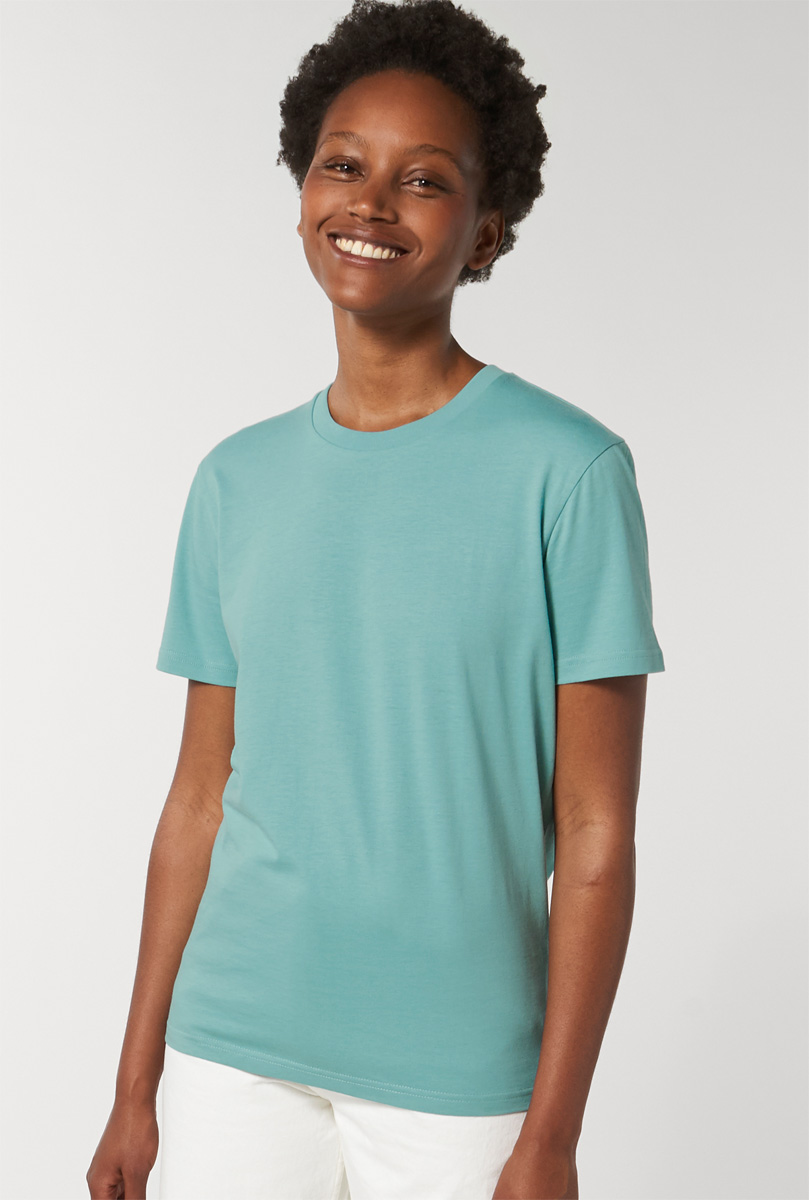 Stanley/Stella Creator Organic T-Shirt, teal monstera