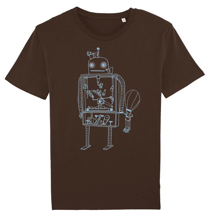 Robotnik T-Shirt, dunkelbraun