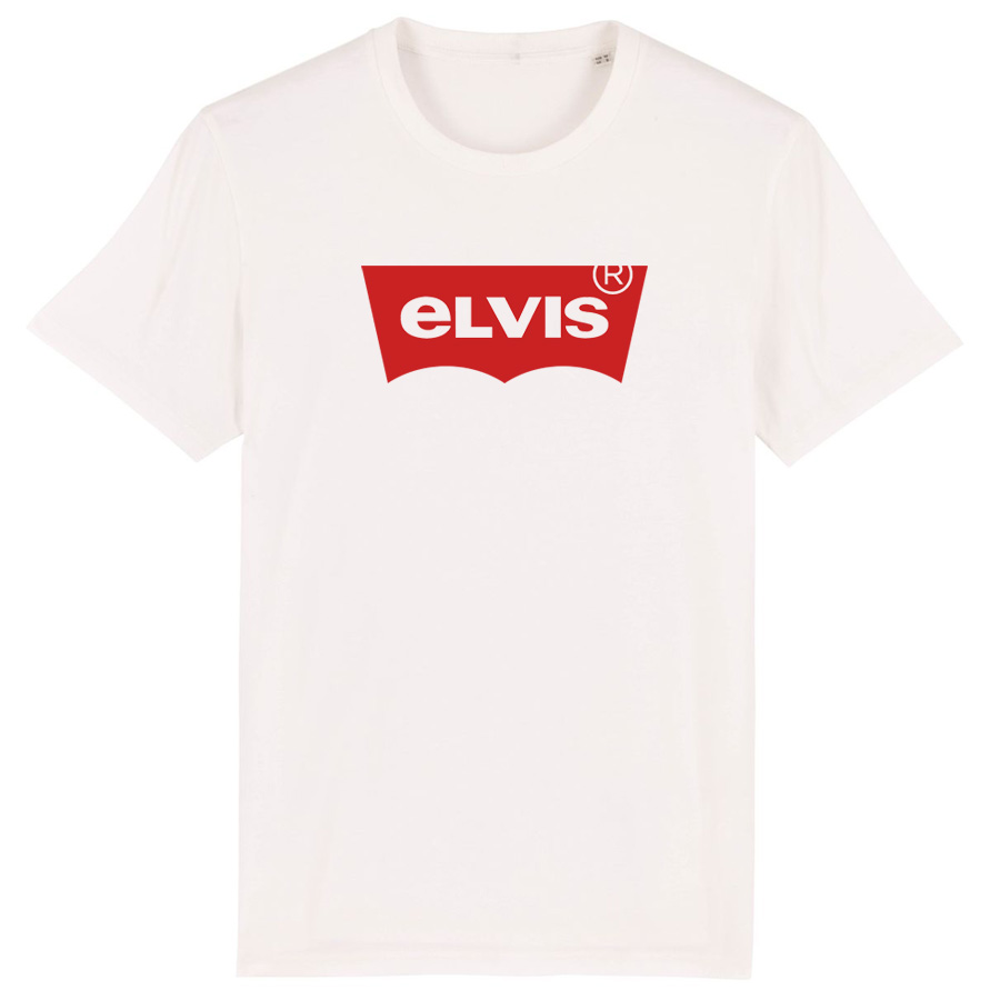 elvis, organic fairwear t-shirt, offwhite