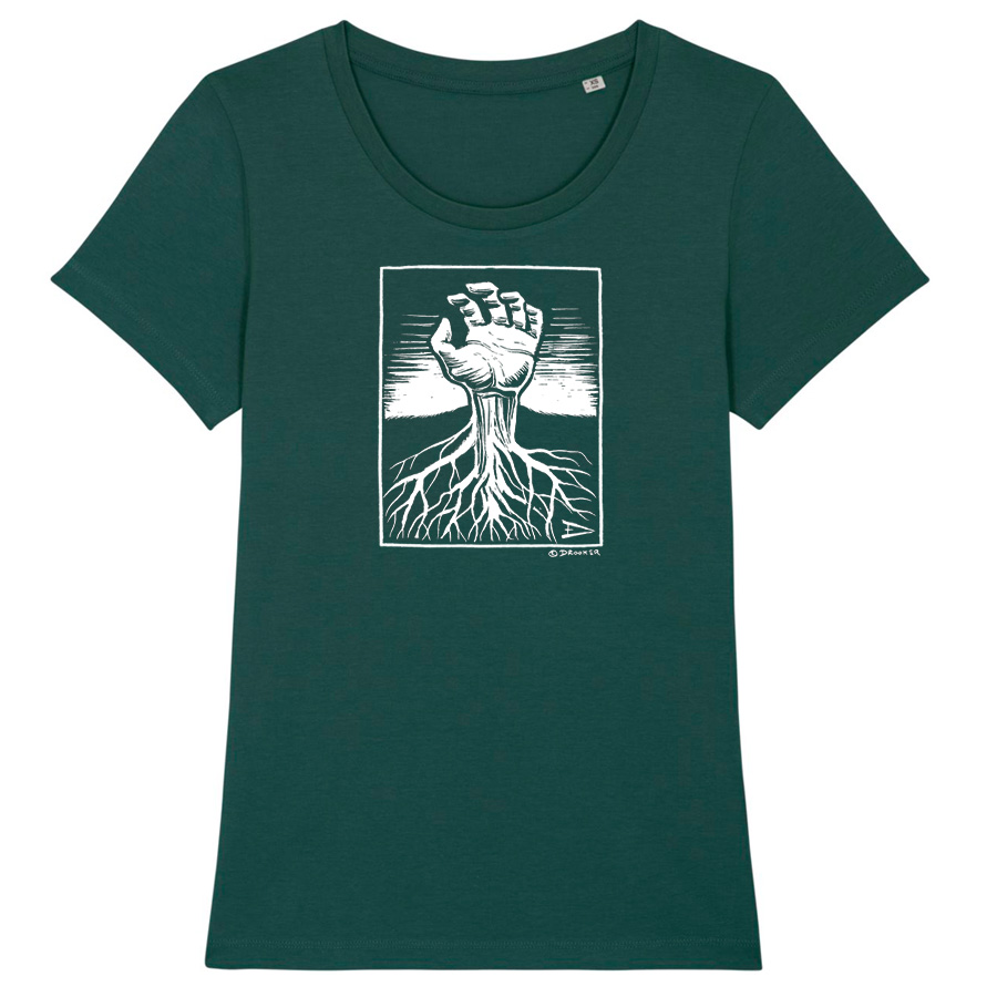 Genetic Engeneering by Eric Drooker, glazed green Ladies T-Shirt