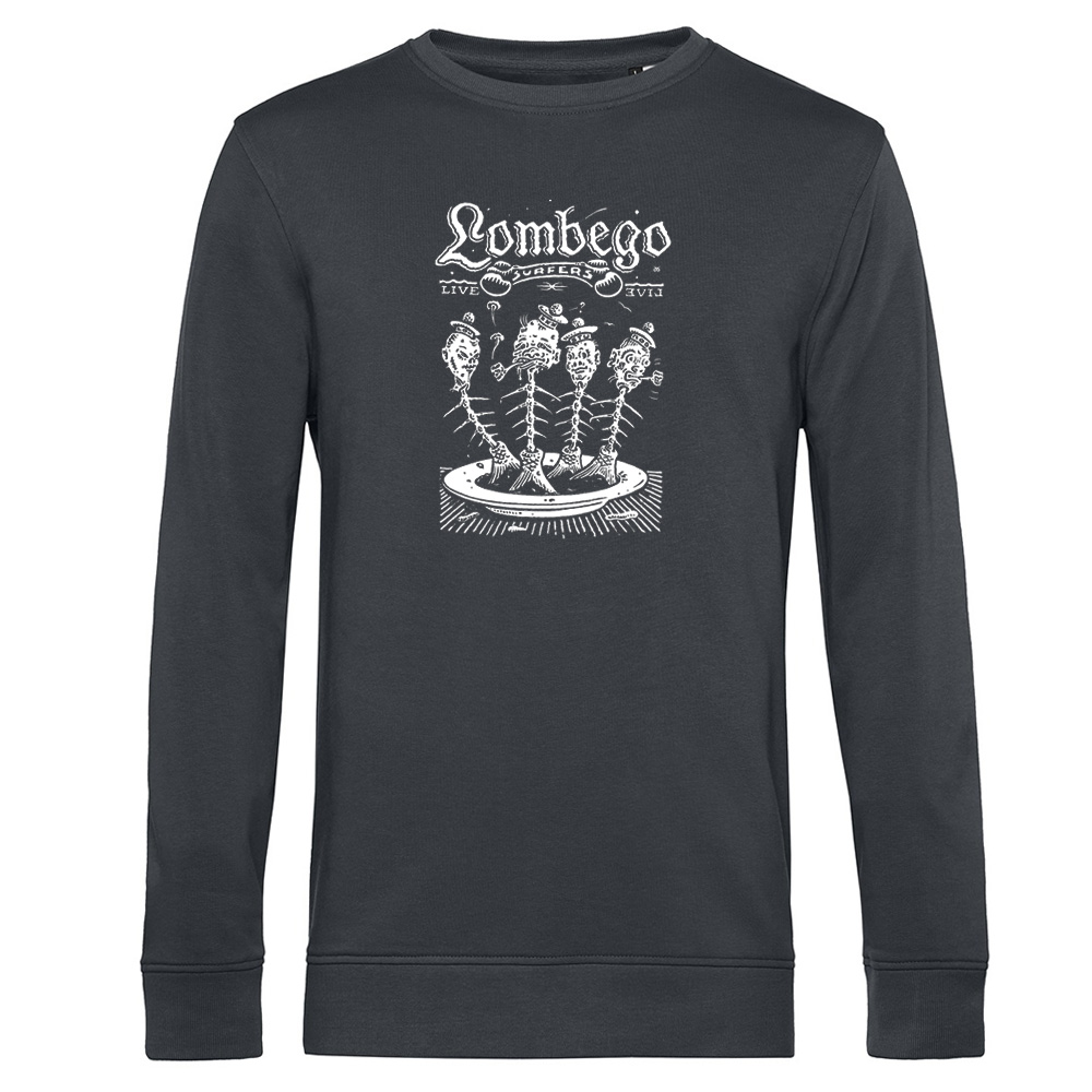 The Lombego Surfers, asphalt Sweatshirt mit Siebdruck
