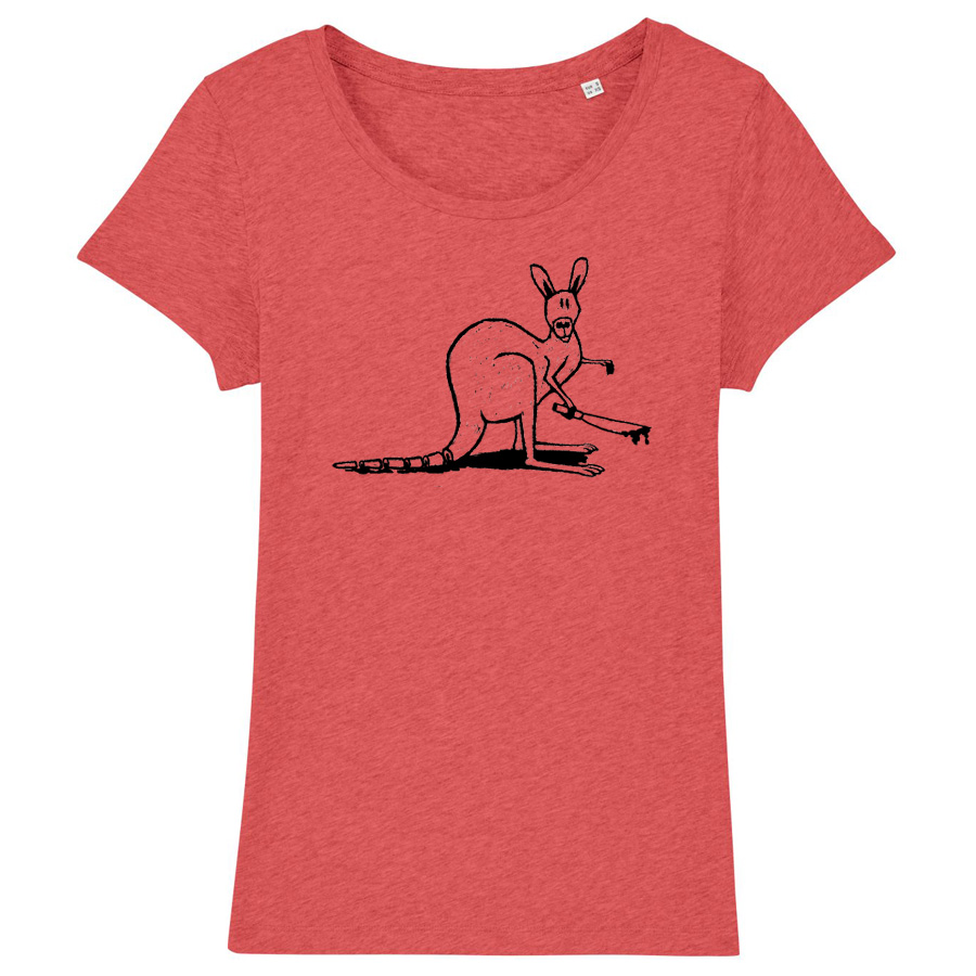 Chopped Up, Ladies T-Shirt, mid heather red
