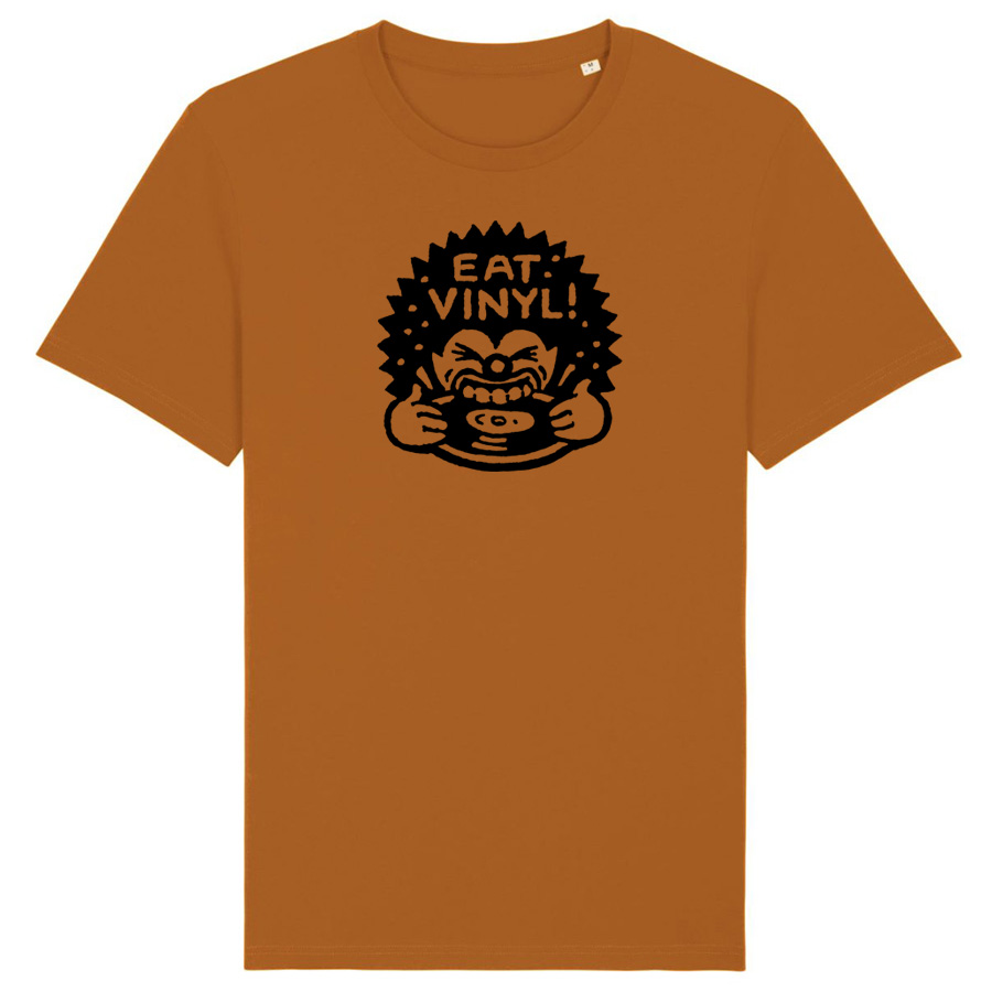 EAT VINYL! T-Shirt, roasted orange