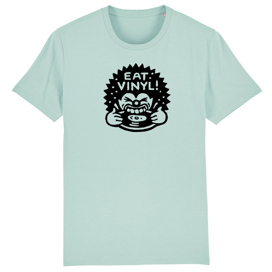 Eat Vinyl, FairWear Organic T-Shirt, caribbean blue