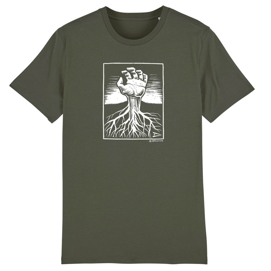 khaki GENETIC ENGENEERING T-Shirt, Drooker on typeshirts