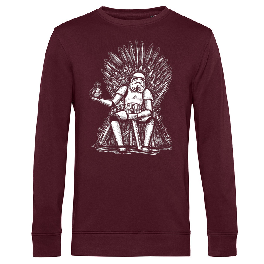 Storm Of Thrones, burgundy Sweatshirt, Organic Cotton