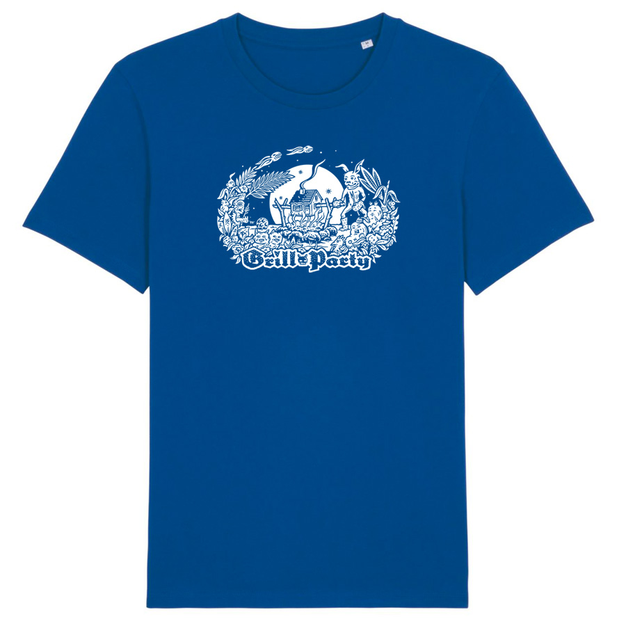 Grill-Party, majorelle blue T-Shirt, Screen Print