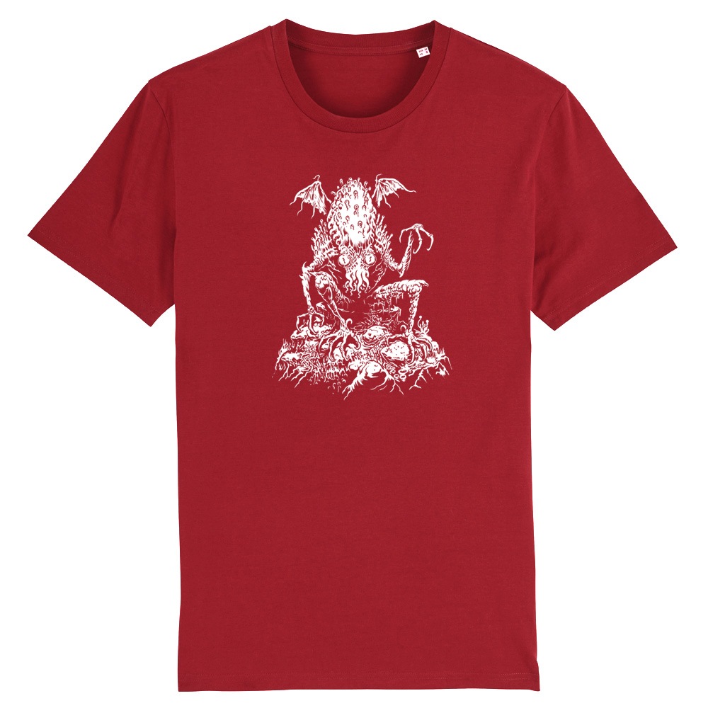 Cthulhu XVII, dunkelrotes T-Shirt, typeshirts.com
