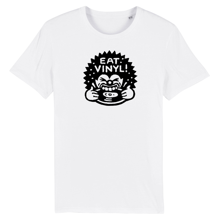 white Dirk Bonsma T-Shirt, Eat Vinyl!